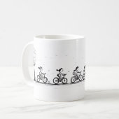 友人と自転車 コーヒーマグカップ (正面左)
