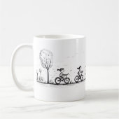 友人と自転車 コーヒーマグカップ (左)