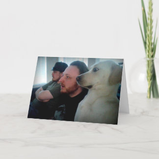 友人と見ている犬 カード