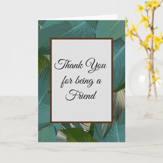 友人になってくれてありがとう カード (黄色い花)