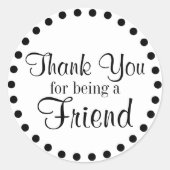 友人になってくれてありがとう ラウンドシール (正面)