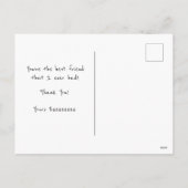 友人になってくれてありがとう-個人的 シーズンポストカード (裏面)