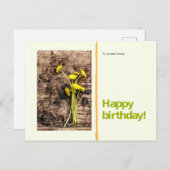 友人に対する最高のハッピーバースデー シーズンポストカード (正面/裏面)