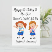 友人に幸せを祈最高のる誕生日 サンキューカード (スタンド正面)