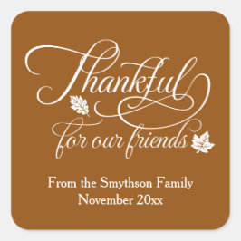 友人に感謝する友情 スクエアシール
