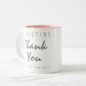 友人に感謝する ツートーンマグカップ (正面左)