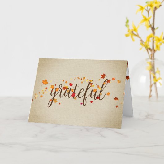 友人に感謝紅葉 カード (黄色い花)