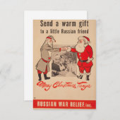 友人に暖かい贈り物をロシアの送る – Russi 招待状 (正面/裏面)