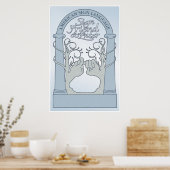 友人に署名して入力(ASL) ポスター (キッチン)