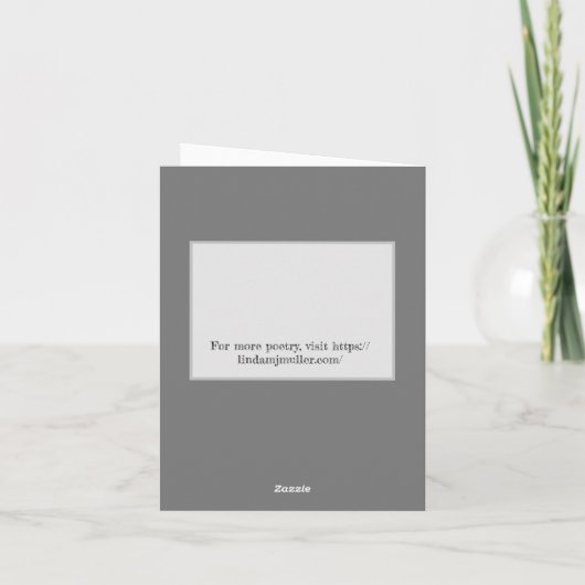 友人に詩の小さい、4" x 5.6"折り畳みノートカード ノートカード (裏面)