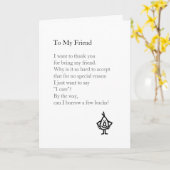 友人に カード (黄色い花)