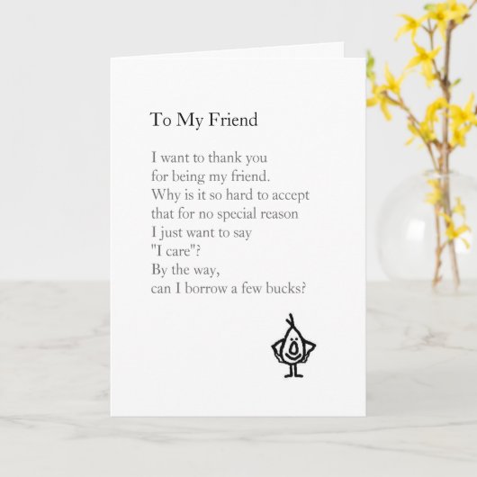 友人に カード (黄色い花)