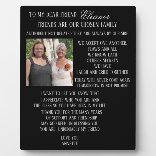 友人に フォトプラーク (正面)