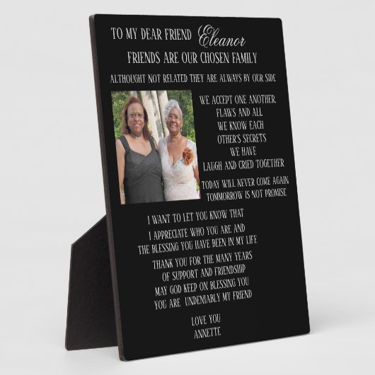 友人に フォトプラーク (側面)