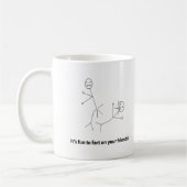 友人のおもしろいな屁 コーヒーマグカップ (左)