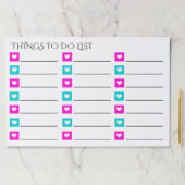 友人のするべき買物をするチェックリストのハートのオルガナイザー ペーパーパッド (インサイチュ)