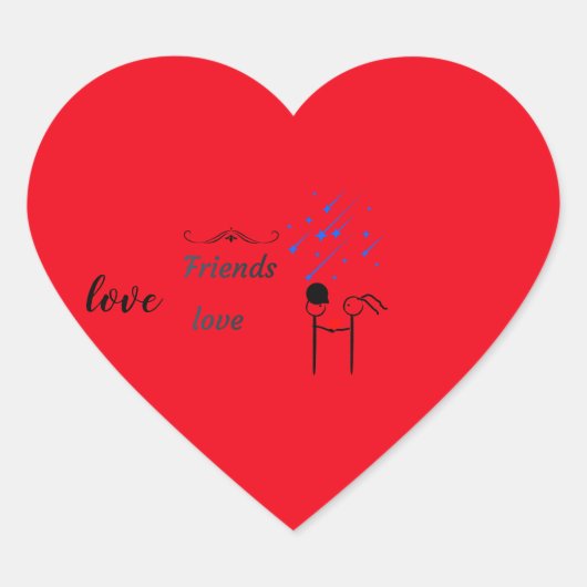 友人のためのギフトカッ親愛プ ハートシール (正面)