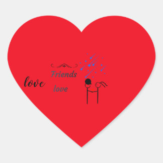 友人のためのギフトカッ親愛プ ハートシール