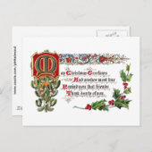 友人のためのクリスマスの詩 シーズンポストカード (正面/裏面)