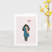 友人のためのクリスマスカード カード (黄色い花)