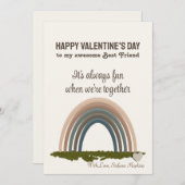 友人のためのシックなレインボーバレンタインデー最高のカード シーズンカード (正面/裏面)