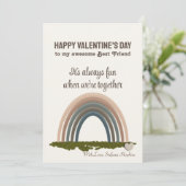 友人のためのシックなレインボーバレンタインデー最高のカード シーズンカード (スタンド正面)