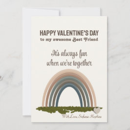 友人のためのシックなレインボーバレンタインデー最高のカード シーズンカード