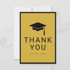 友人のためのミニマルな卒業サンキューカード ノートカード