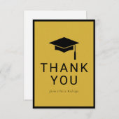 友人のためのミニマルな卒業サンキューカード ノートカード (正面/裏面)