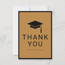 友人のためのミニマルな卒業サンキューカード ノートカード