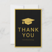 友人のためのミニマルな卒業サンキューカード ノートカード (正面)