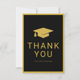 友人のためのミニマルな卒業サンキューカード ノートカード