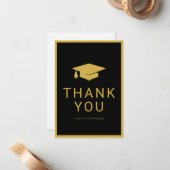友人のためのミニマルな卒業サンキューカード ノートカード (正面/裏面インサイチュ)