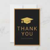 友人のためのミニマルな卒業サンキューカード ノートカード (正面)