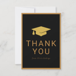 友人のためのミニマルな卒業サンキューカード ノートカード