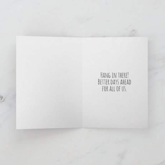 友人のための勇気付けられるのチンパンジーユーモア カード (内部)