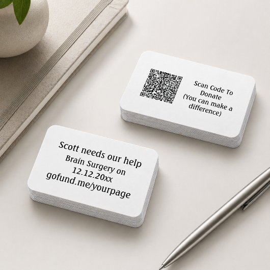 友人のための募金イベント QRコード GoFundMe 名刺