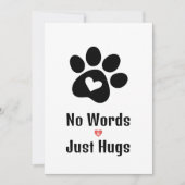 友人のための印刷可能な哀悼カード、ペットの損失Gri 招待状 (正面)