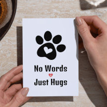 友人のための印刷可能な哀悼カード、ペットの損失Gri