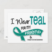友人のための卵巣がんI衣服ティール(緑がかった色)42 ポストカード (正面/裏面)