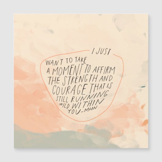 友人のための強さと勇気の励ましの引用文 (正面)