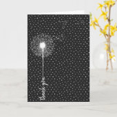 友人のための白いタンポポ カード (黄色い花)