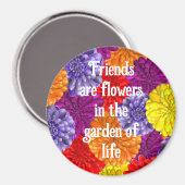 友人のための花で磁石 マグネット (正面/裏面)