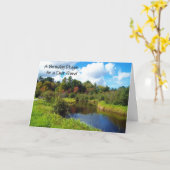 友人のための誕生日親愛祈りの言葉 カード (黄色い花)