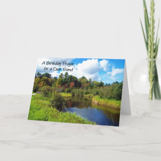 友人のための誕生日親愛祈りの言葉 カード (正面)