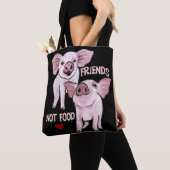 友人のない食糧かわいいブタのトートバック トートバッグ (クローズアップ)