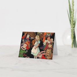 友人のイラストレーションを含む不思議の国のアリス カード