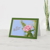 友人のイースターカードとバラとクロス シーズンカード (正面)