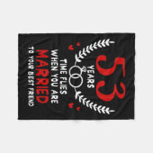 友人のカップル結婚したに53年最高のの時間を過ごす フリースブランケット (正面(横))