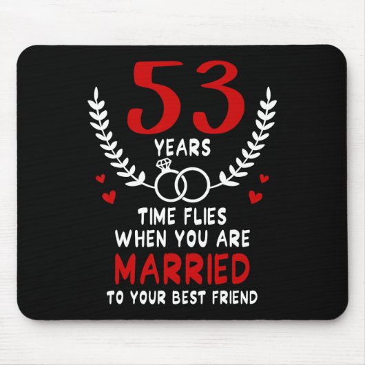 友人のカップル結婚したに53年最高のの時間を過ごす マウスパッド (正面)
